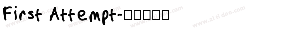 First Attempt字体转换